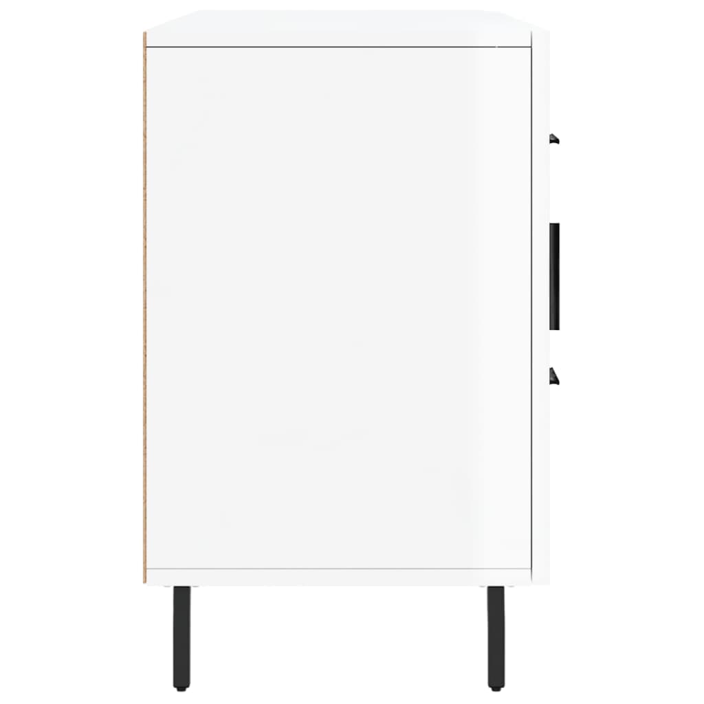 Credenza Bianco Lucido 100x36x60 cm in Legno Multistrato - homemem39