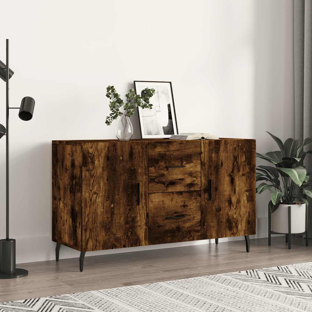 Credenza Rovere Fumo 100x36x60 cm in Legno Multistrato