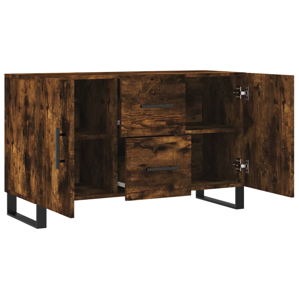 Credenza Rovere Fumo 100x36x60 cm in Legno Multistrato - homemem39