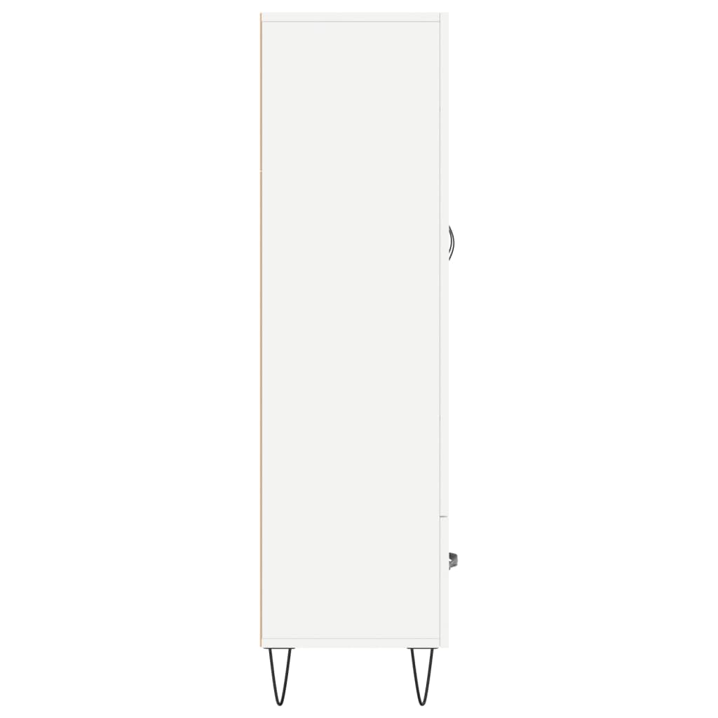 Credenza Bianca 69,5x31x115 cm in Legno Multistrato