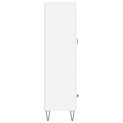 Credenza Bianca 69,5x31x115 cm in Legno Multistrato