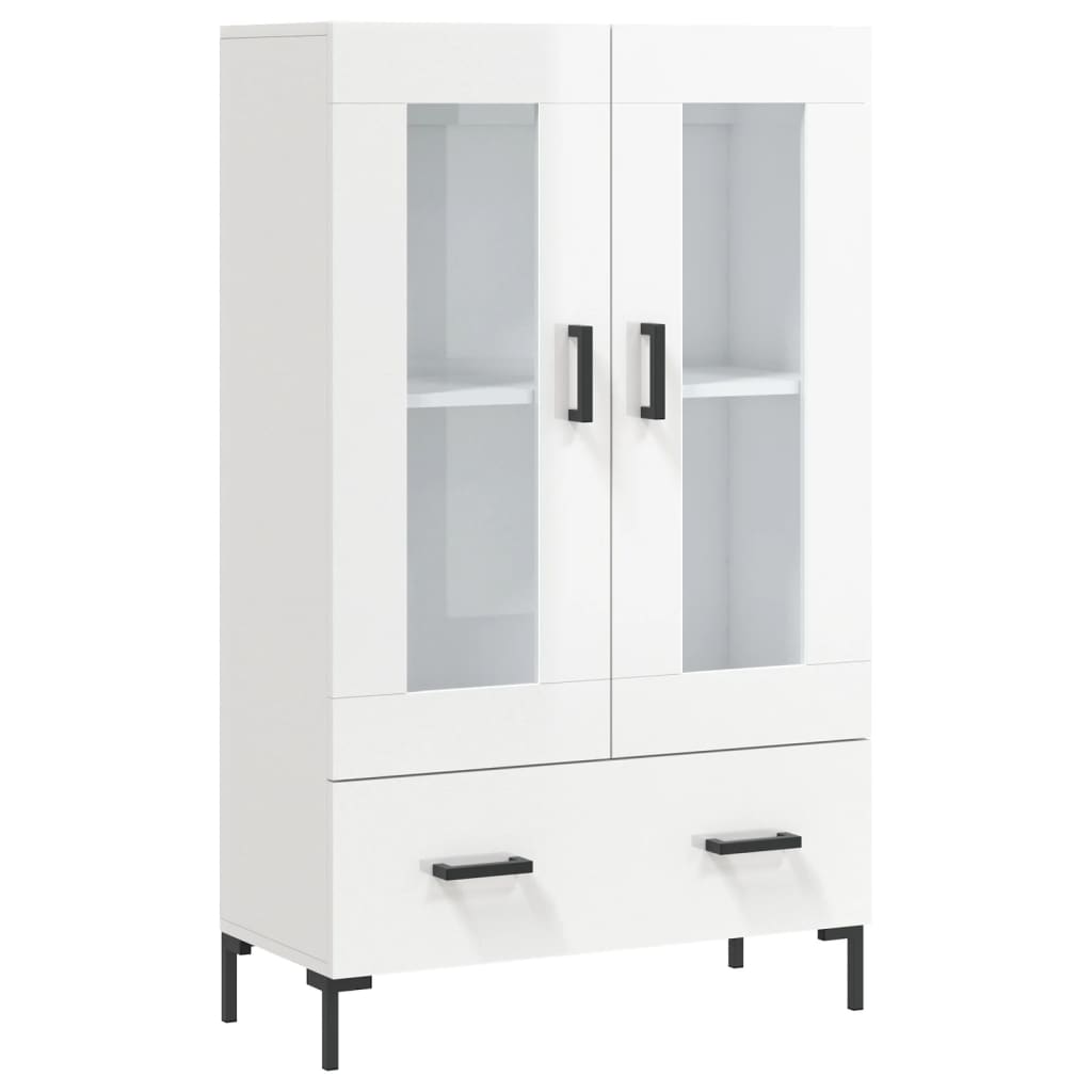 Credenza Bianco Lucido 69,5x31x115 cm in Legno Multistrato - homemem39