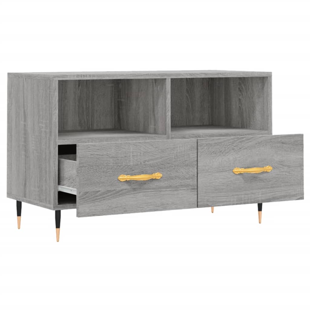 Mobile Porta TV Grigio Sonoma 80x36x50 cm in Legno Multistrato - homemem39