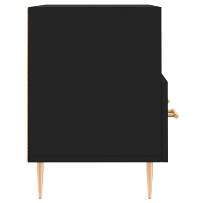 Mobile Porta TV Nero 80x36x50 cm in Legno Multistrato - homemem39