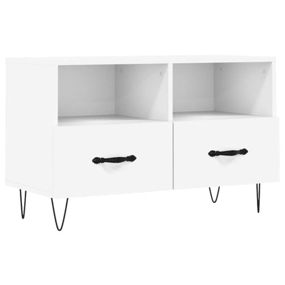 Mobile Porta TV Bianco 80x36x50 cm in Legno Multistrato - homemem39
