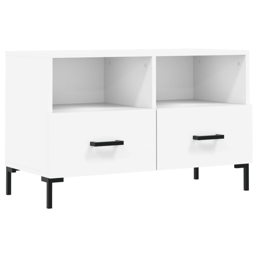 Mobile Porta TV Bianco 80x36x50 cm in Legno Multistrato - homemem39