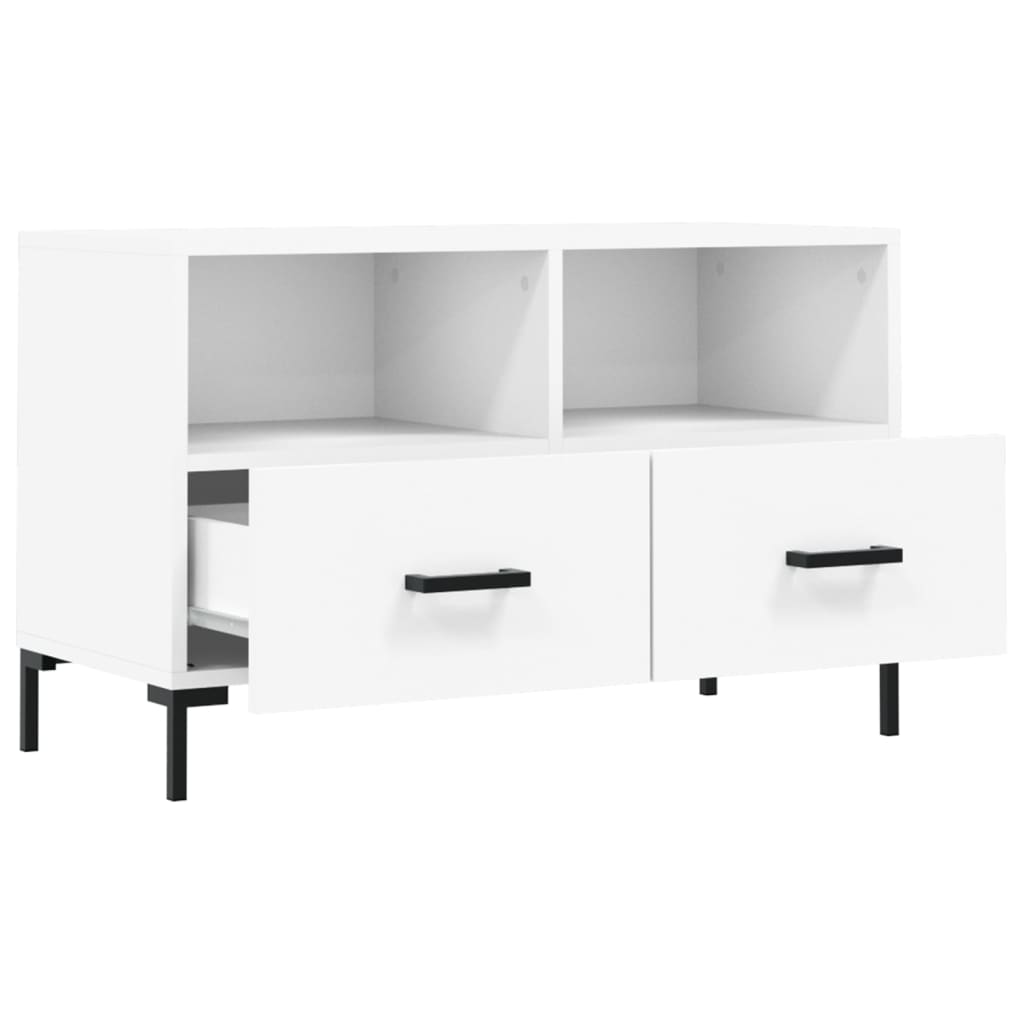 Mobile Porta TV Bianco 80x36x50 cm in Legno Multistrato - homemem39