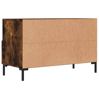 Mobile Porta TV Rovere Fumo 80x36x50 cm in Legno Multistrato - homemem39