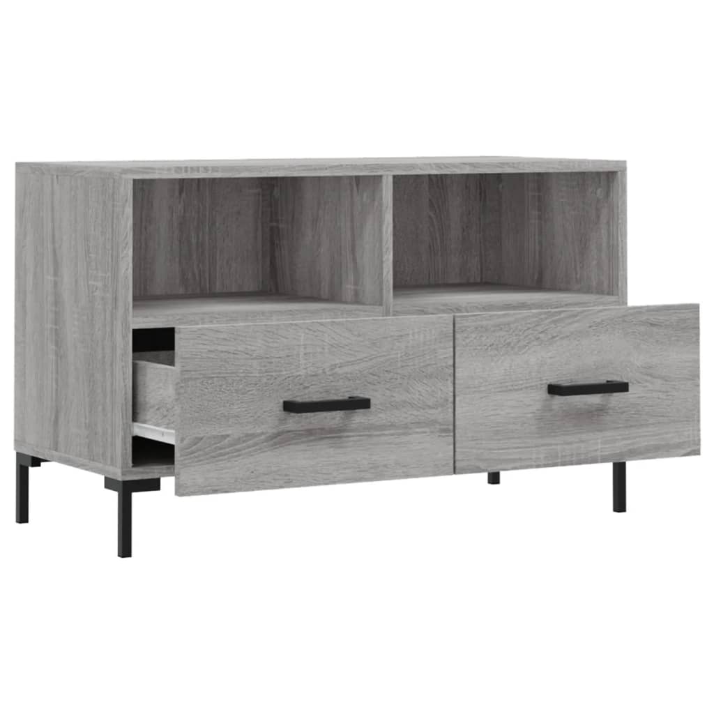 Mobile Porta TV Grigio Sonoma 80x36x50 cm in Legno Multistrato - homemem39