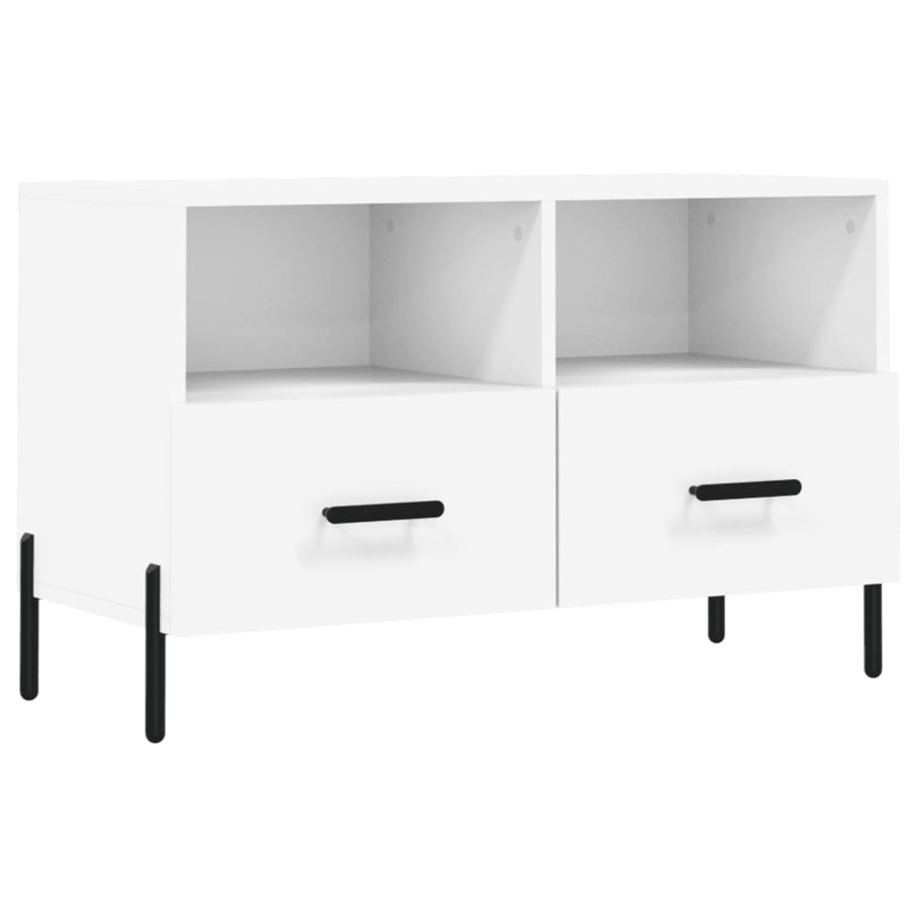 Mobile Porta TV Bianco 80x36x50 cm in Legno Multistrato - homemem39