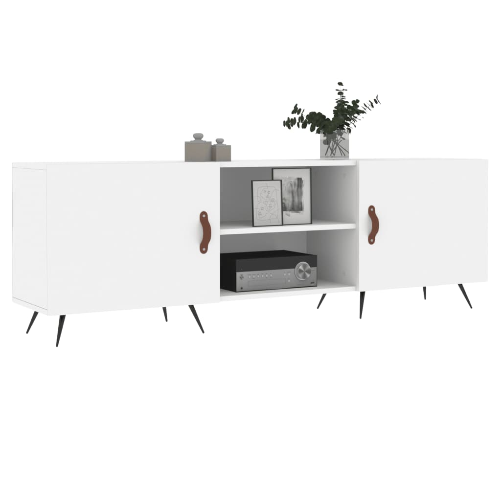 Mobile Porta TV Bianco 150x30x50 cm in Legno Multistrato