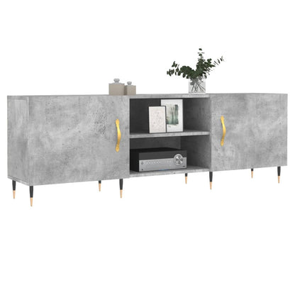 Mobile Porta TV Grigio Cemento 150x30x50cm in Legno Multistrato