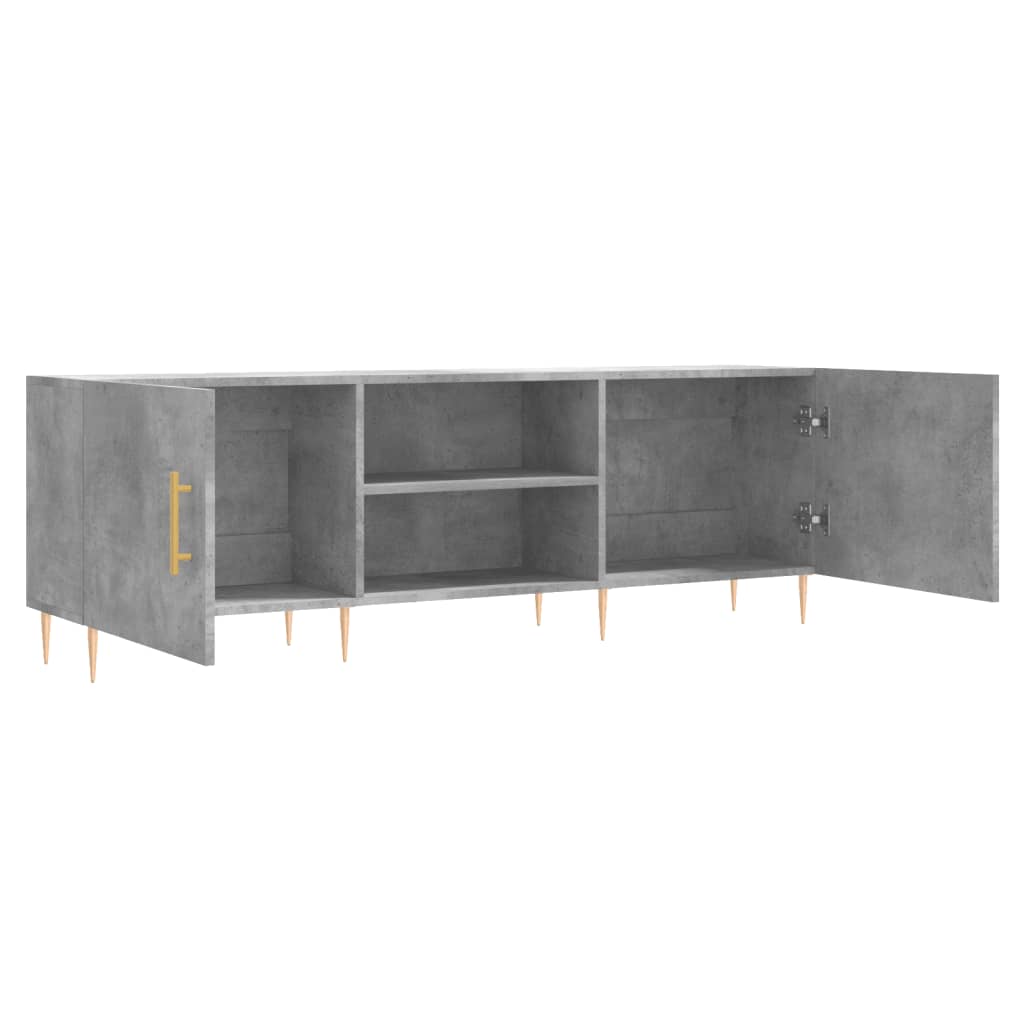 Mobile Porta TV Grigio Cemento 150x30x50cm in Legno Multistrato