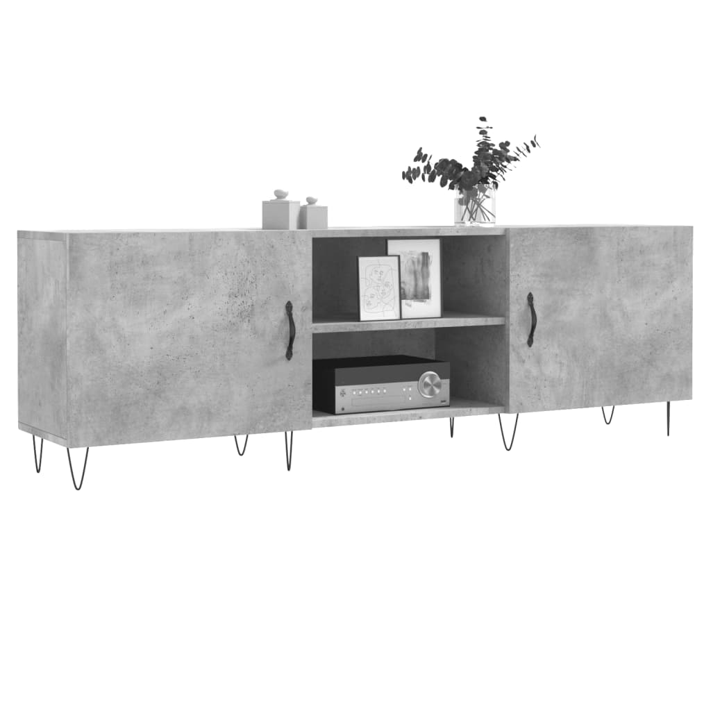 Mobile Porta TV Grigio Cemento 150x30x50cm in Legno Multistrato - homemem39
