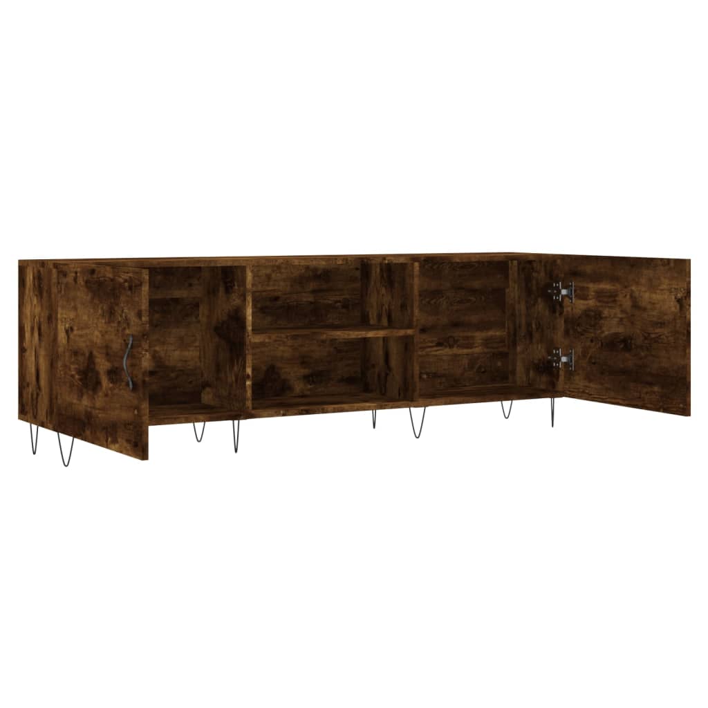 Mobile Porta TV Rovere Fumo 150x30x50 cm in Legno Multistrato - homemem39