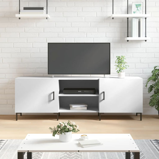 Mobile Porta TV Bianco 150x30x50 cm in Legno Multistrato - homemem39