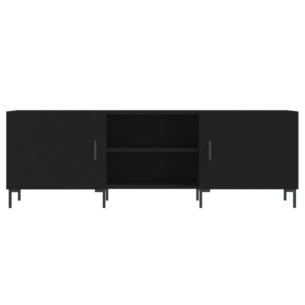 Mobile Porta TV Nero 150x30x50 cm in Legno Multistrato - homemem39
