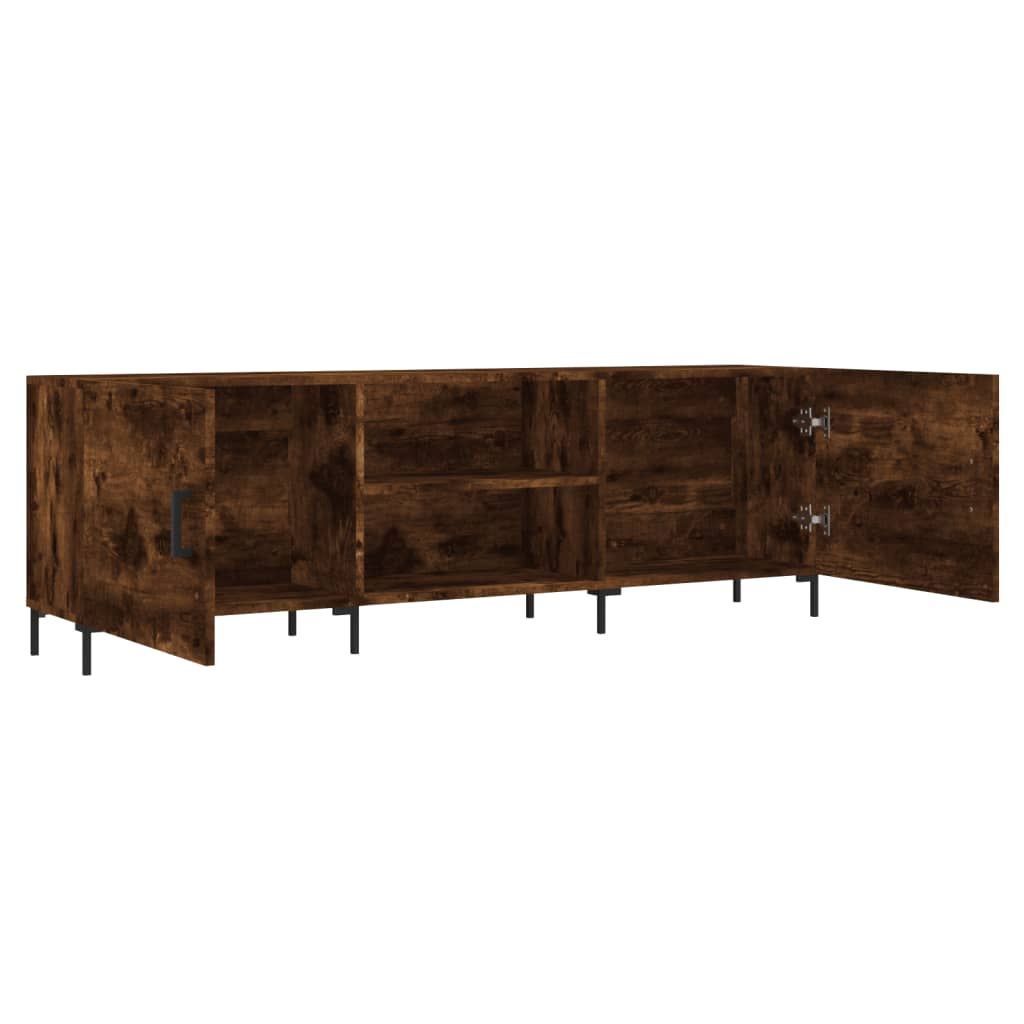 Mobile Porta TV Rovere Fumo 150x30x50 cm in Legno Multistrato - homemem39