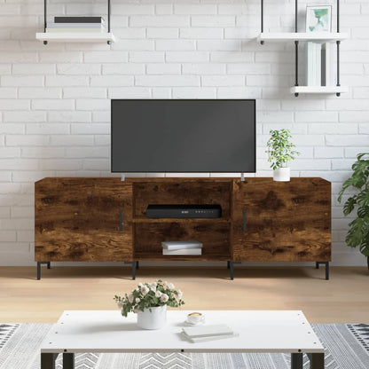Mobile Porta TV Rovere Fumo 150x30x50 cm in Legno Multistrato - homemem39