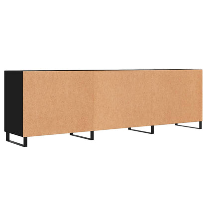 Mobile Porta TV Nero 150x30x50 cm in Legno Multistrato - homemem39