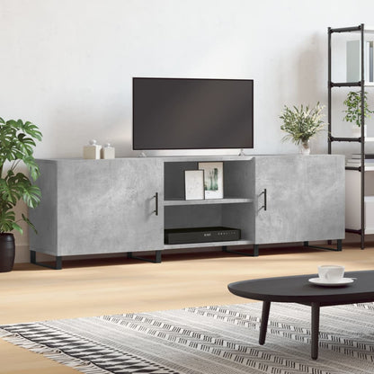 Mobile Porta TV Grigio Cemento 150x30x50cm in Legno Multistrato
