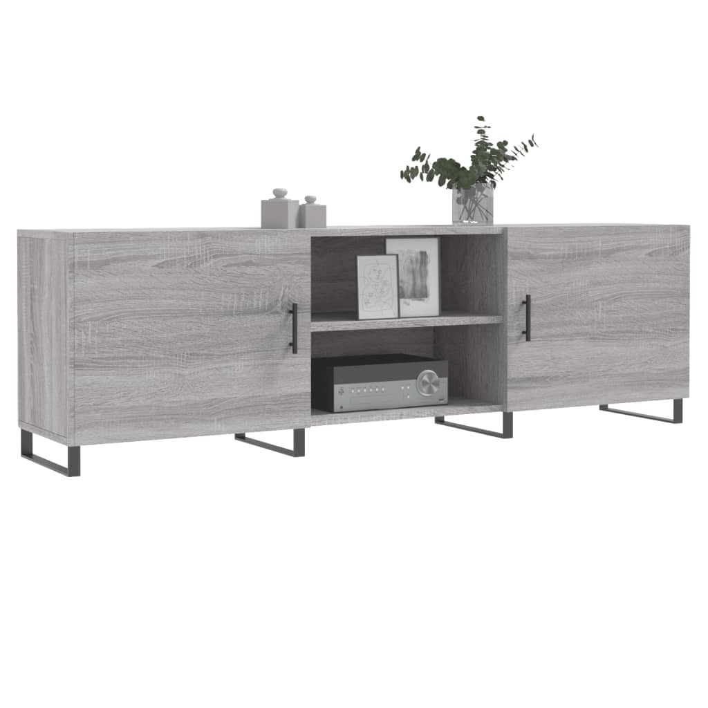 Mobile Porta TV Grigio Sonoma 150x30x50 cm in Legno Multistrato