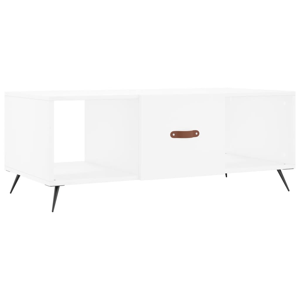 Tavolino da Salotto Bianco 102x50x40 cm in Legno Multistrato | homemem39