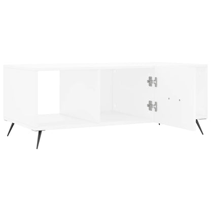 Tavolino da Salotto Bianco 102x50x40 cm in Legno Multistrato | homemem39