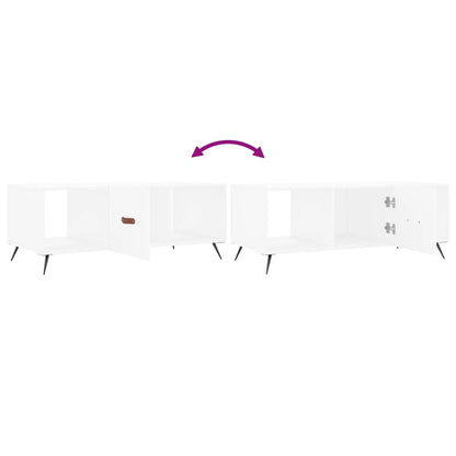 Tavolino da Salotto Bianco 102x50x40 cm in Legno Multistrato | homemem39