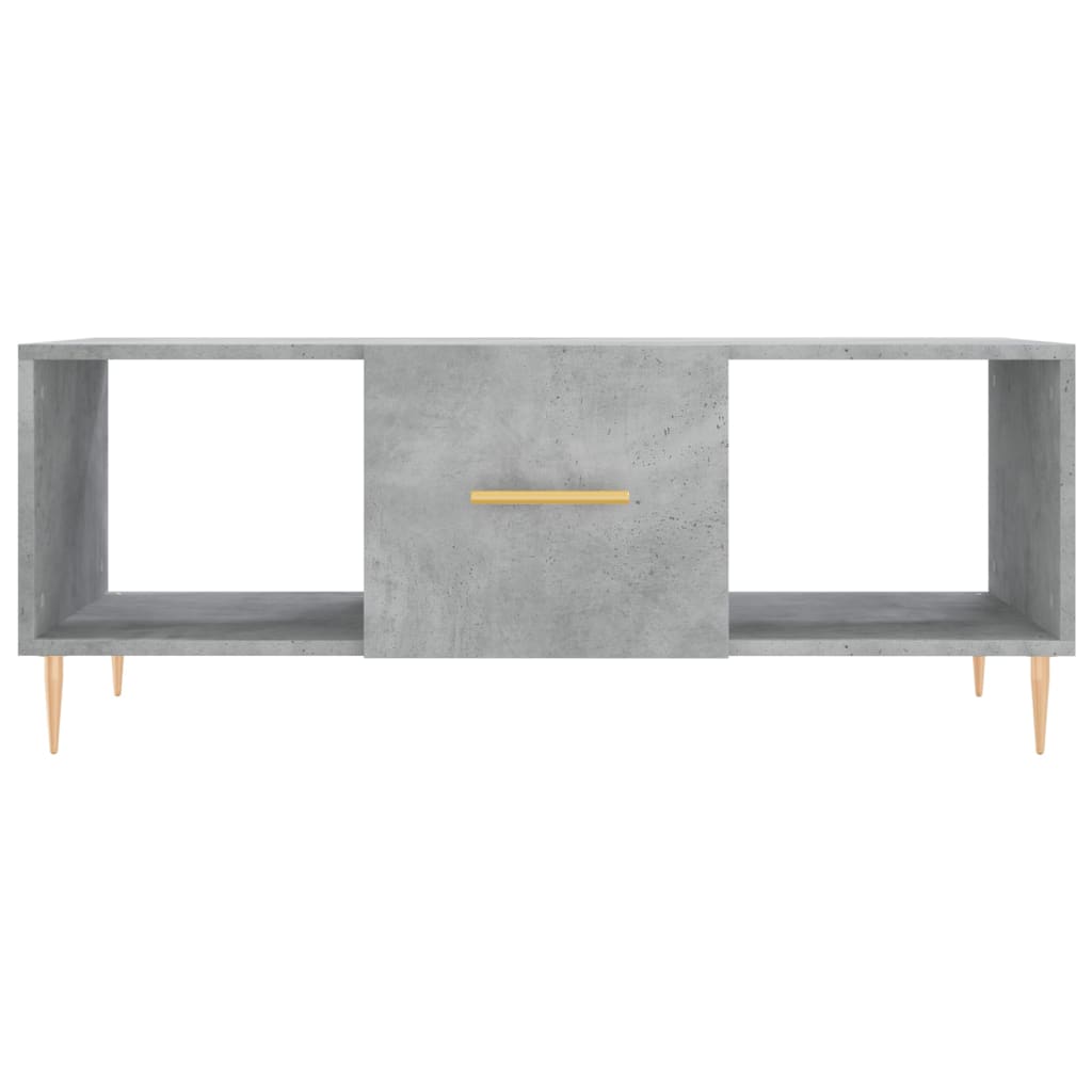 Tavolino Salotto Grigio Cemento 102x50x40 cm Legno Multistrato