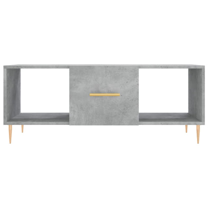 Tavolino Salotto Grigio Cemento 102x50x40 cm Legno Multistrato