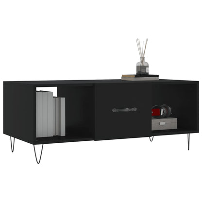 Tavolino da Salotto Nero 102x50x40 cm in Legno Multistrato | homemem39