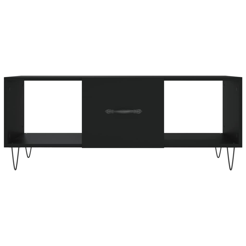 Tavolino da Salotto Nero 102x50x40 cm in Legno Multistrato | homemem39