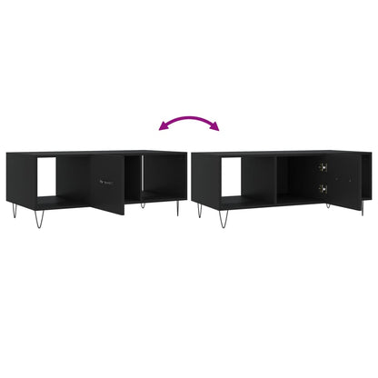 Tavolino da Salotto Nero 102x50x40 cm in Legno Multistrato | homemem39