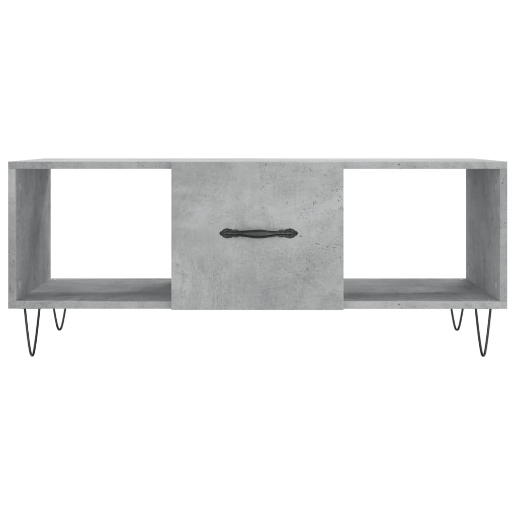 Tavolino Salotto Grigio Cemento 102x50x40 cm Legno Multistrato | homemem39