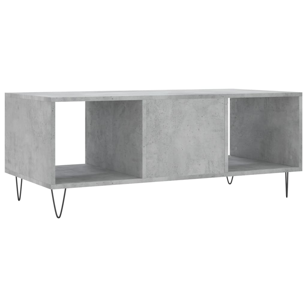 Tavolino Salotto Grigio Cemento 102x50x40 cm Legno Multistrato | homemem39