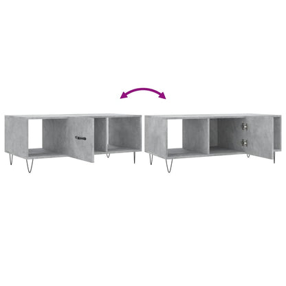 Tavolino Salotto Grigio Cemento 102x50x40 cm Legno Multistrato | homemem39