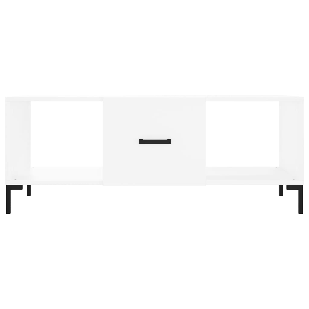 Tavolino da Salotto Bianco 102x50x40 cm in Legno Multistrato | homemem39