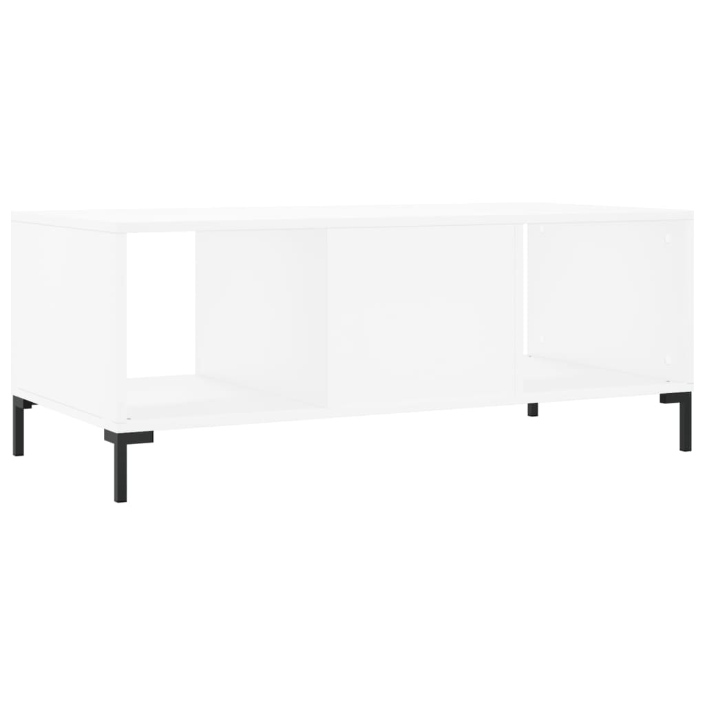 Tavolino da Salotto Bianco 102x50x40 cm in Legno Multistrato | homemem39