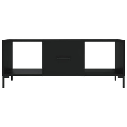Tavolino da Salotto Nero 102x50x40 cm in Legno Multistrato | homemem39