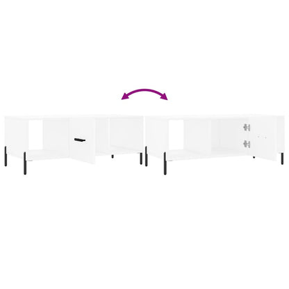 Tavolino da Salotto Bianco 102x50x40 cm in Legno Multistrato | homemem39