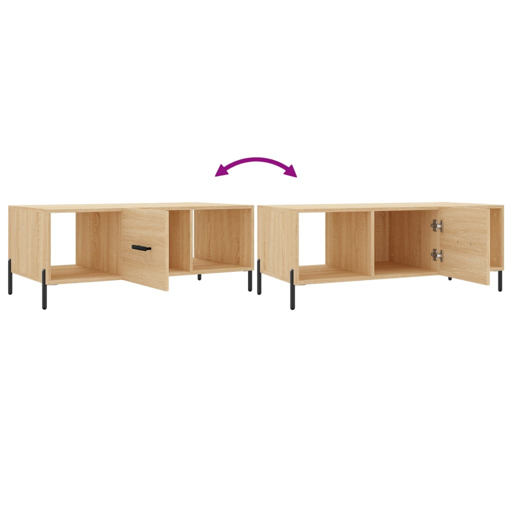 Tavolino da Salotto Rovere Sonoma 102x50x40cm Legno Multistrato | homemem39