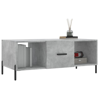 Tavolino Salotto Grigio Cemento 102x50x40 cm Legno Multistrato | homemem39