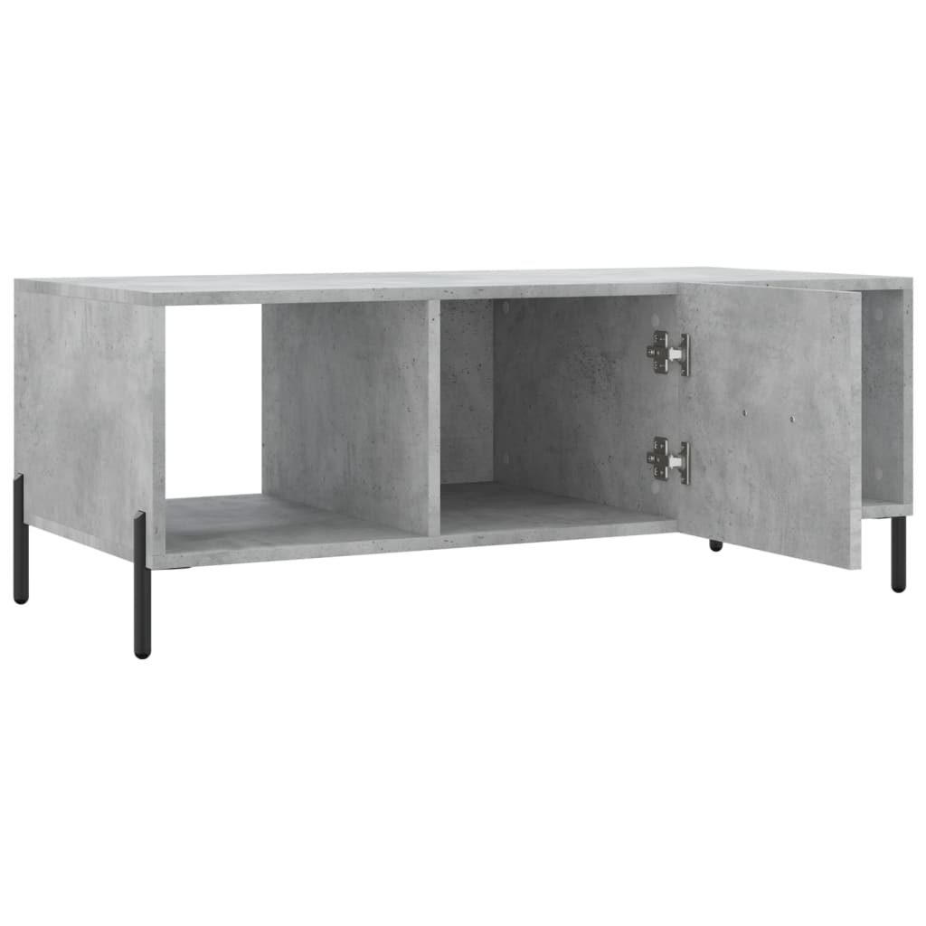 Tavolino Salotto Grigio Cemento 102x50x40 cm Legno Multistrato | homemem39