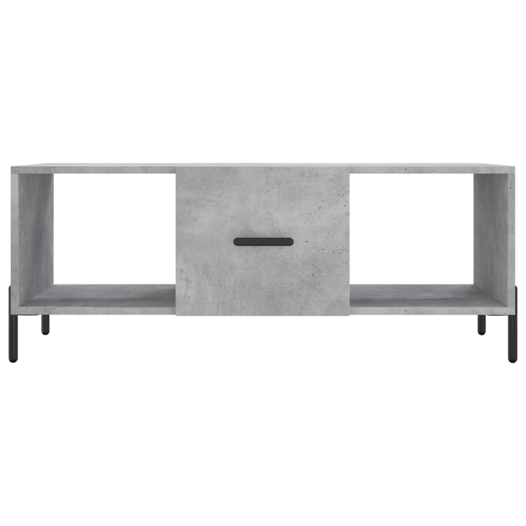 Tavolino Salotto Grigio Cemento 102x50x40 cm Legno Multistrato | homemem39