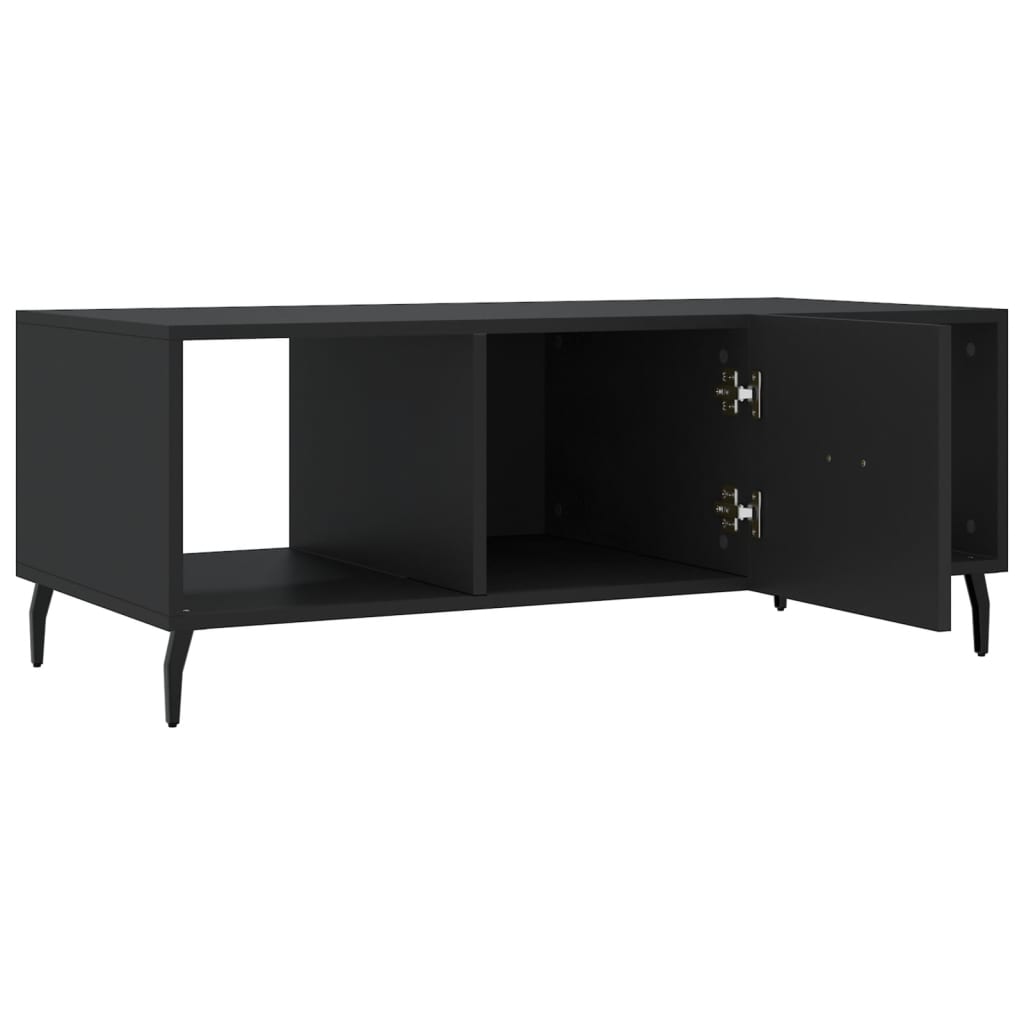 Tavolino da Salotto Nero 102x50x40 cm in Legno Multistrato | homemem39