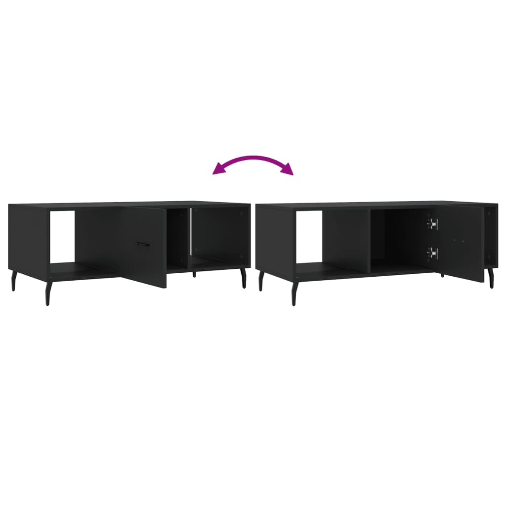 Tavolino da Salotto Nero 102x50x40 cm in Legno Multistrato | homemem39