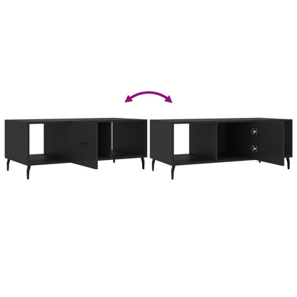 Tavolino da Salotto Nero 102x50x40 cm in Legno Multistrato | homemem39