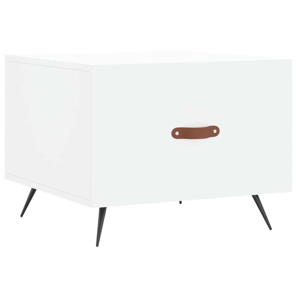 Tavolini da Salotto 2 pz Bianchi 50x50x40 cm Legno Multistrato | homemem39