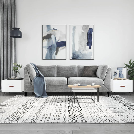 Tavolini da Salotto 2 pz Bianchi 50x50x40 cm Legno Multistrato | homemem39